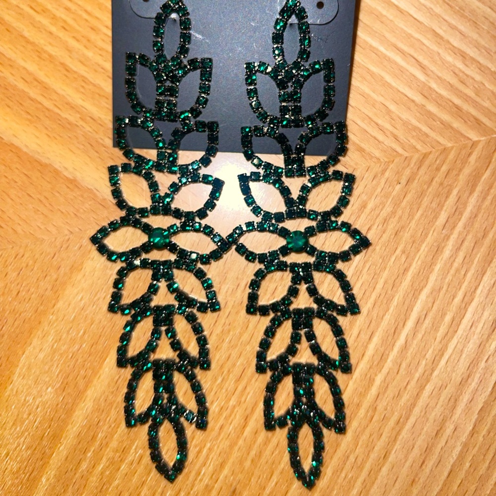 Green earrings